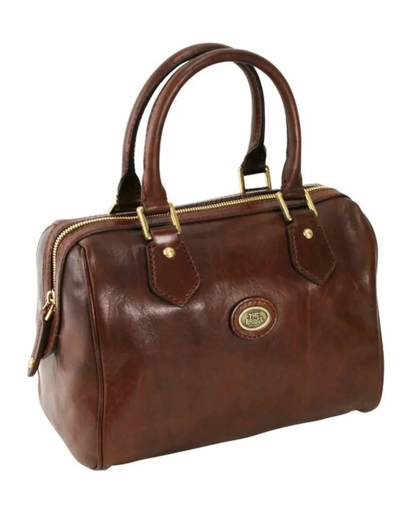The Bridge Story Donna Barrel Bag Handtasche Leder 25 cm marrone Braun