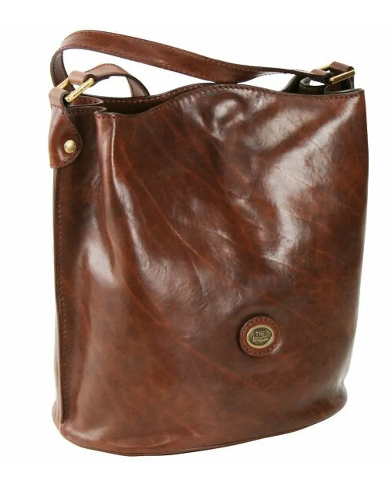 The Bridge Story Donna Schultertasche Leder 26 cm marrone Braun