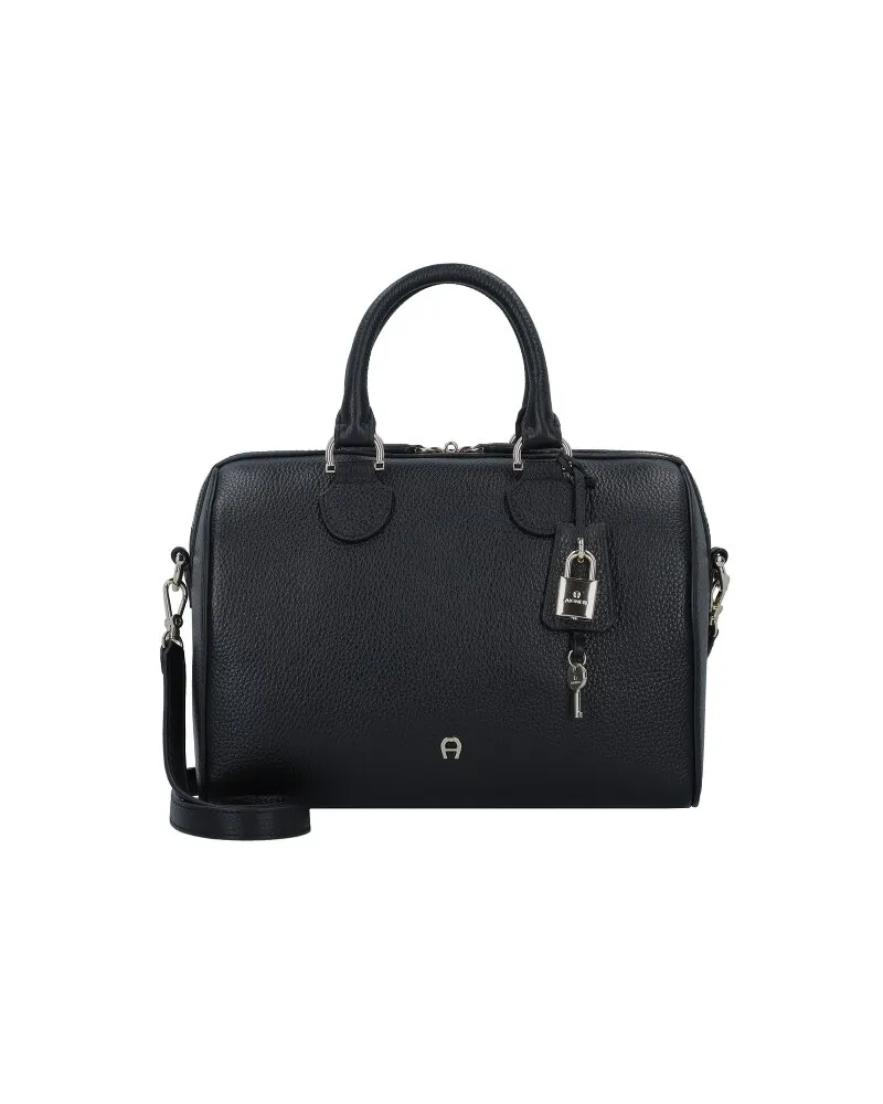 Aigner Delia Handtasche Leder 26.5 cm black Schwarz