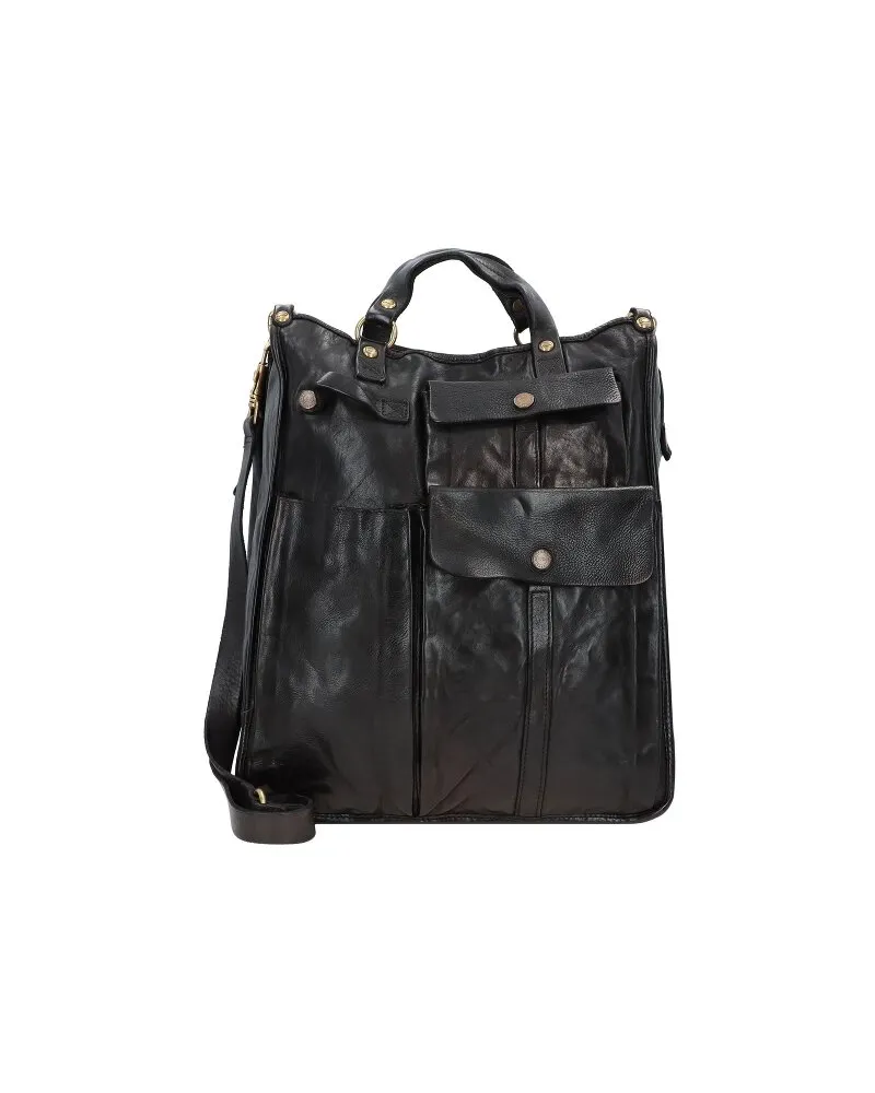 Campomaggi Tokio Handtasche Leder 32 cm nero Schwarz