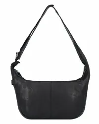 Harold's Submarine Schultertasche Leder 39 cm Schwarz