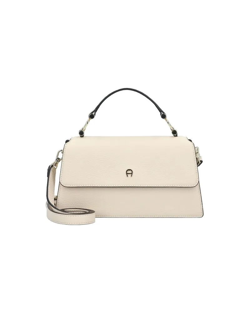 Aigner Delia Handtasche Leder macadamia white Gelb