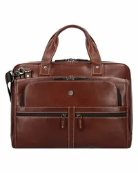 Jekyll & Hide Oxford Aktentasche RFID Leder 40 cm Laptopfach tobacco2 Braun