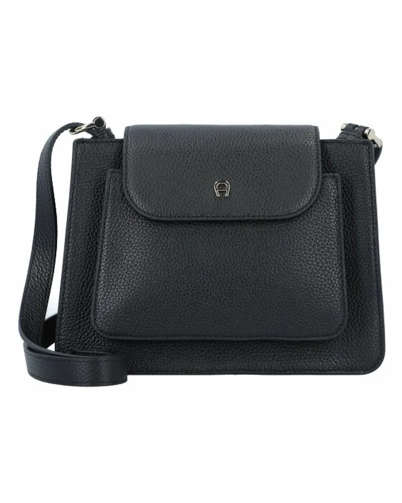 Aigner Delia Handtasche Leder 24 cm black Schwarz