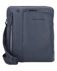 Piquadro Black Square Umhängetasche Leder 24 cm blue4 Blau