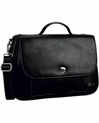 Leonhard Heyden Nizza Aktentasche Leder 39 cm Laptopfach schwarz1 Grau