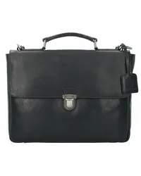 Leonhard Heyden Roma Aktentasche Leder 37 cm Laptopfach Schwarz