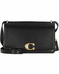 Coach Umhängetasche Leder 24 cm black Schwarz