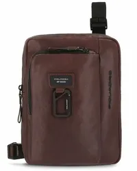 Piquadro Harper Umhängetasche Leder 21 cm dark brown Braun