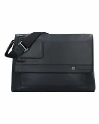 Piquadro Vibe Aktentaschen Messenger Leder 41 cm Laptopfach black Schwarz