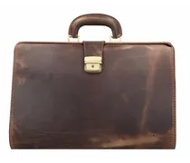 Vintage Doktorkoffer Leder 41 cm teak-brown