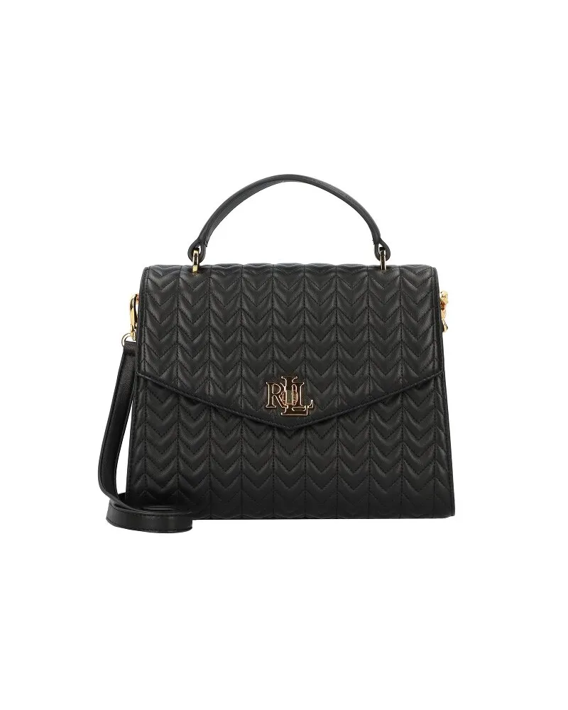 Ralph Lauren Mini Bag Handtasche Leder 27 cm black Schwarz