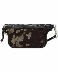 Campomaggi Gürteltasche Leder 20 cm cioccolato+oro+t-nero Schwarz