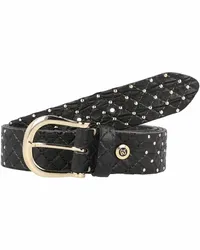 b.belt Lina Gold Nietengürtel Leder Schwarz