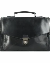 Leonhard Heyden Roma Aktentasche Leder 39 cm Laptopfach Schwarz