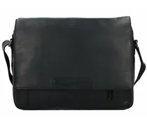 Gili Aktentaschen Messenger Leder 34 cm Laptopfach black
