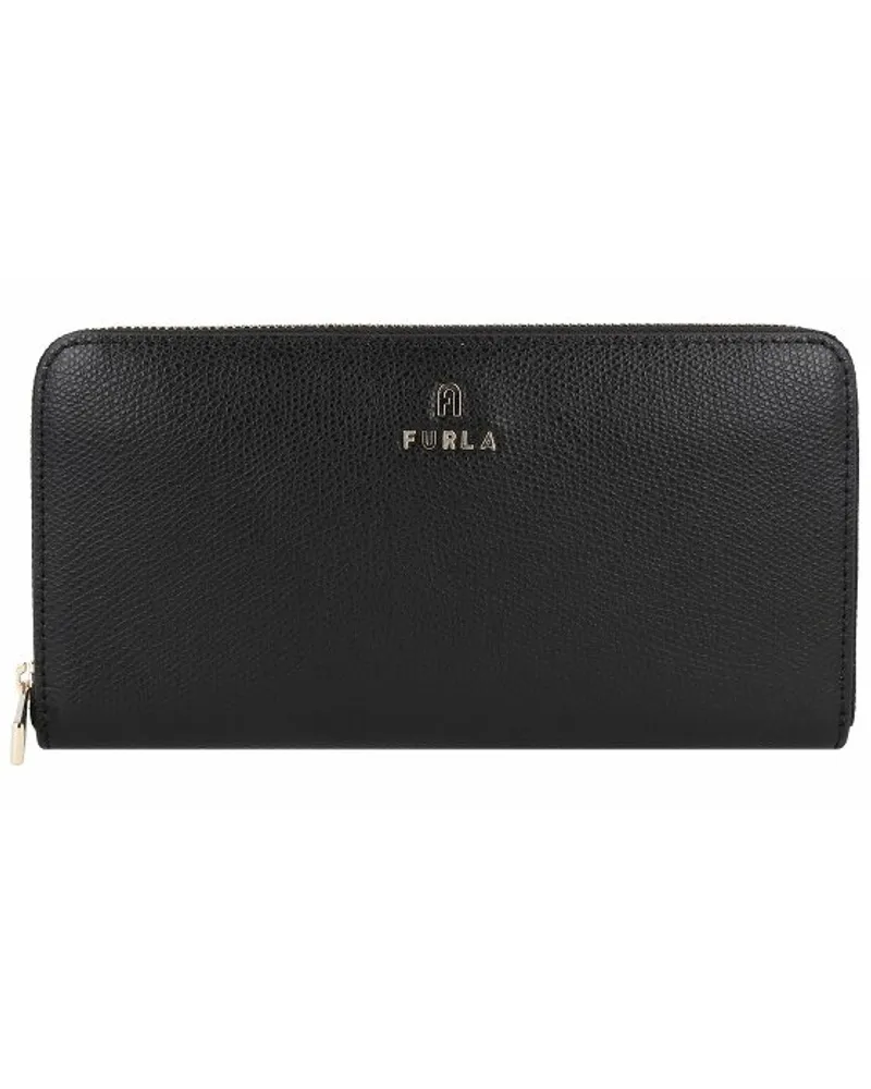 Furla Camelia Geldbörse Leder 19.5 cm nero Schwarz