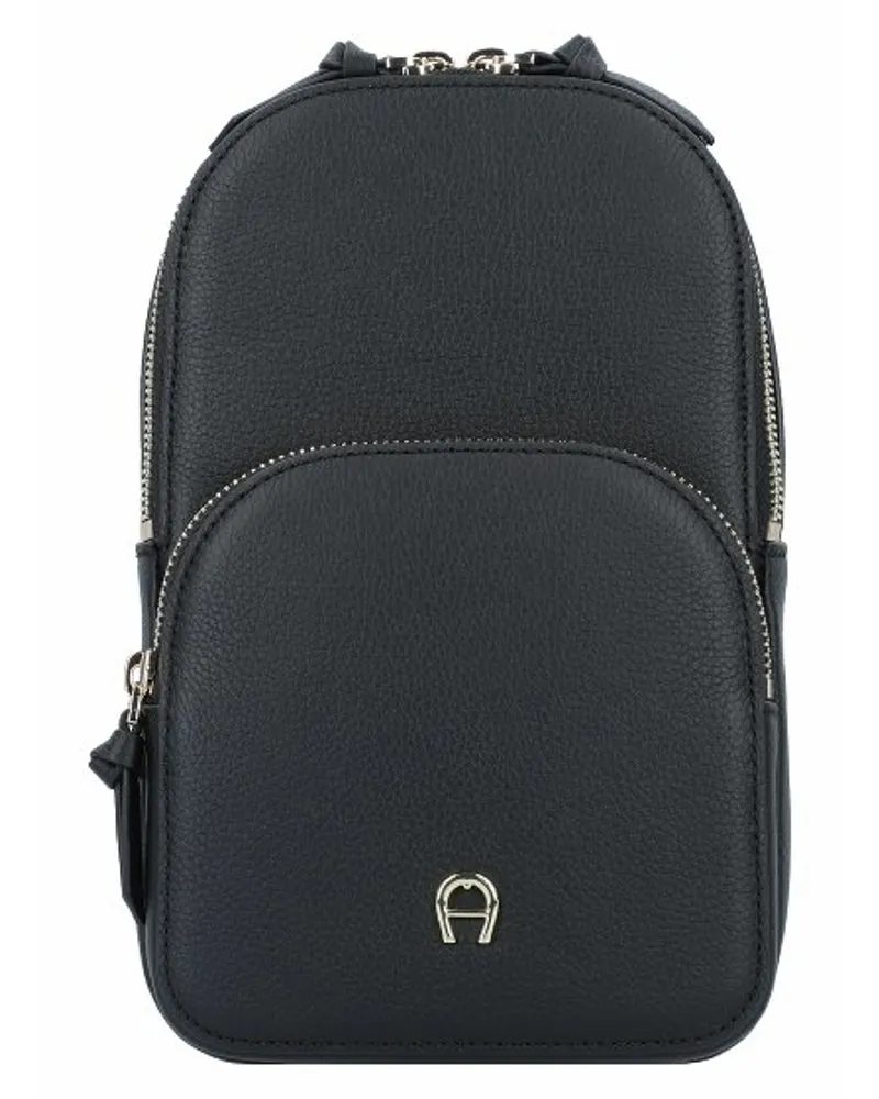 Aigner Zita Umhängetasche Leder black coloured Schwarz