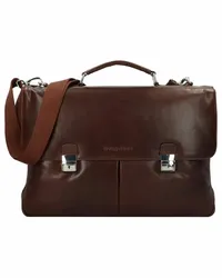 Bugatti Romano Messenger Leder 44 cm Laptopfach Braun