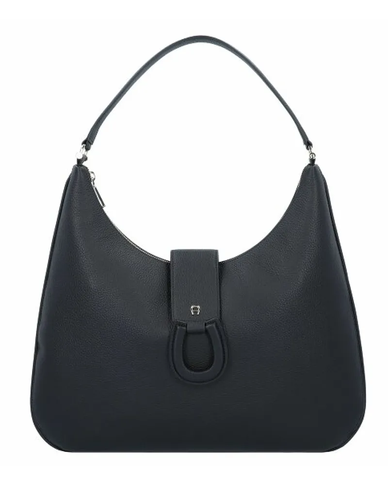 Aigner Selena Schultertasche Leder 41 cm black Schwarz