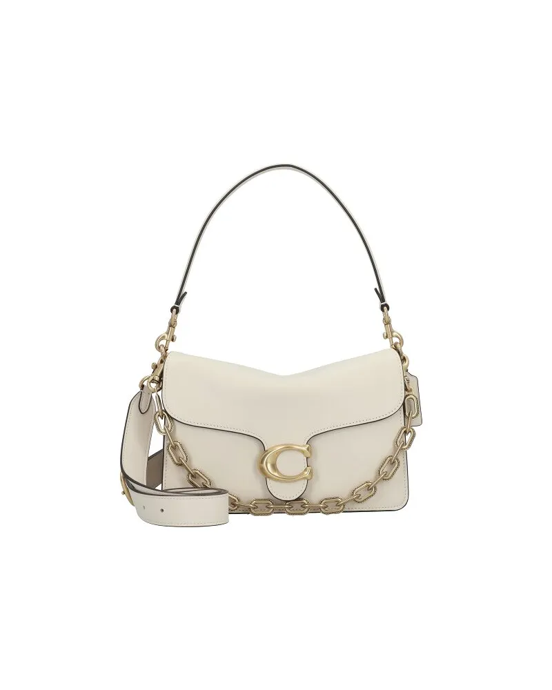 Coach Tabby Schultertasche Leder 26 cm chalk Weiss