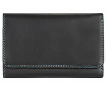 Medium Tri-fold Geldbörse I Leder 14 cm black/pace