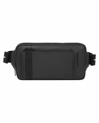 Piquadro David Gürteltasche RFID Schutz Leder 28 cm black Schwarz