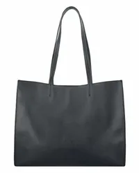 Patrizia Pepe New Shopping Shopper Tasche Leder 37.5 cm nero Schwarz