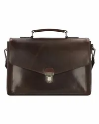 Leonhard Heyden Roma Aktentasche Leder 40 cm Laptopfach Braun