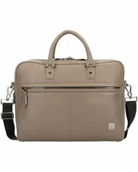 Samsonite Senzil Aktentasche Leder 41 cm Laptopfach taupe Beige