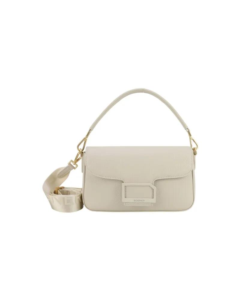 Bogner Pontresina Schultertasche Leder 27 cm birch Beige