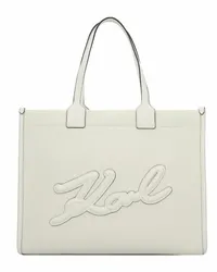 Karl Lagerfeld skuare Shopper Tasche 41 cm off white Weiss