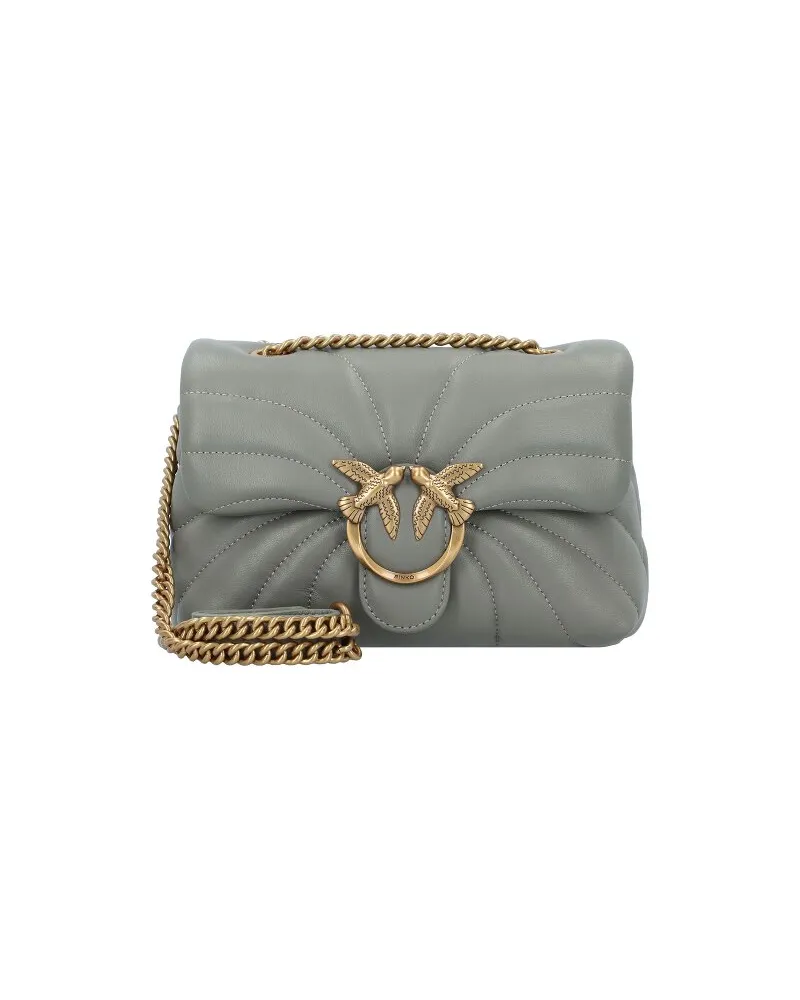 Pinko Love Puff Schultertasche Leder verde vertiver Gruen