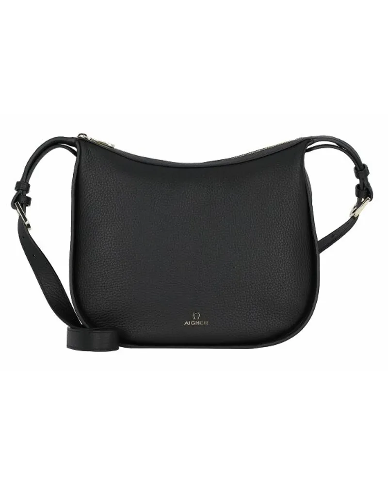 Aigner Ivy Umhängetasche M Leder 29 cm black Schwarz