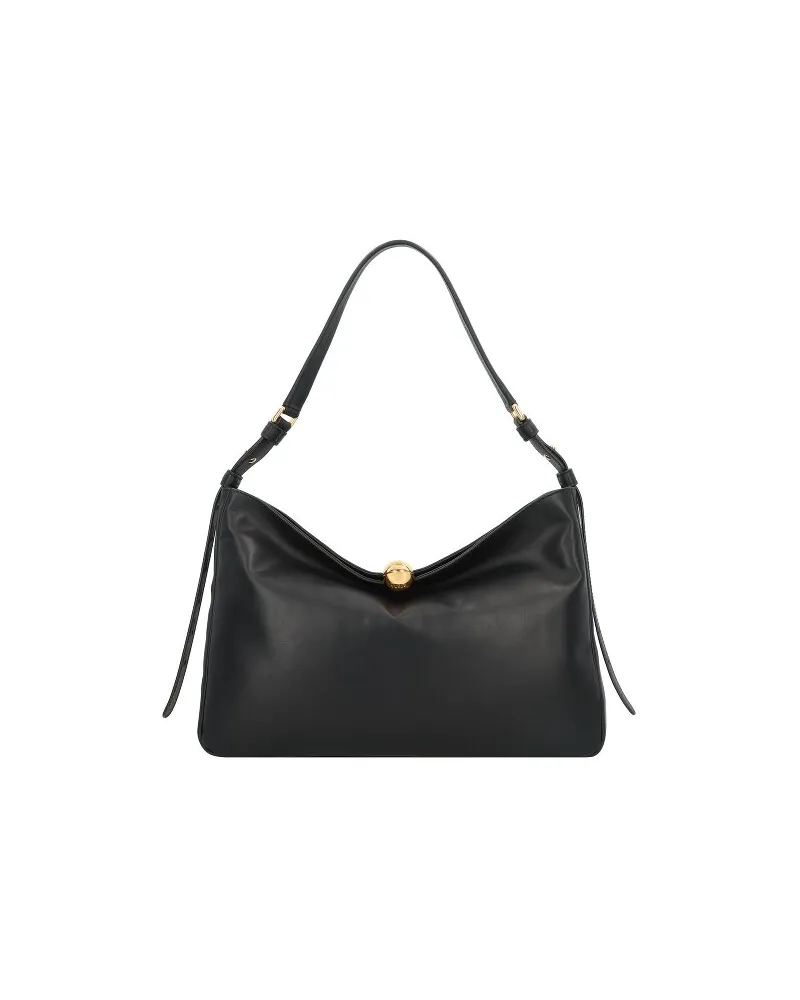 Furla Sfera Soft Schultertasche L Leder 37 cm nero Schwarz