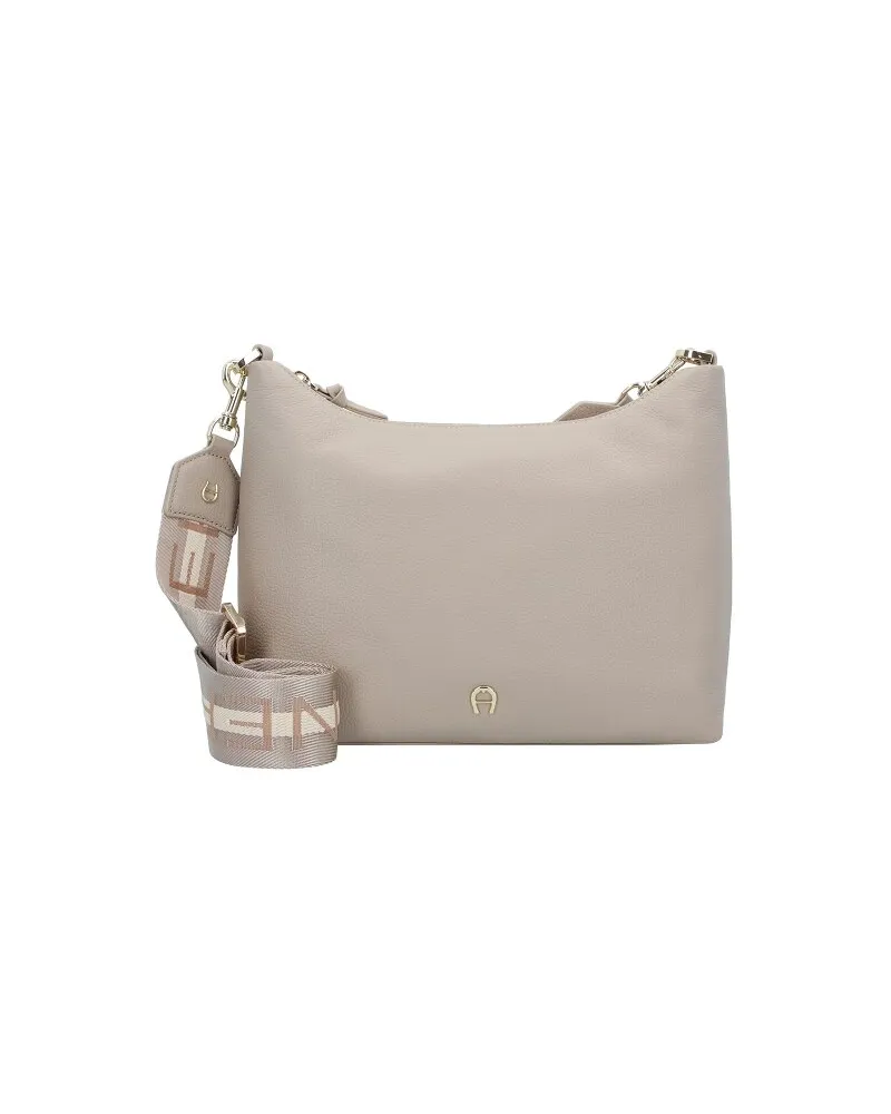 Aigner Zita Umhängetasche Leder 26.5 cm alpaca beige Grau