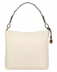 Fossil Jessie Schultertasche Leder 28 cm vanilla-saddle colorblock Beige