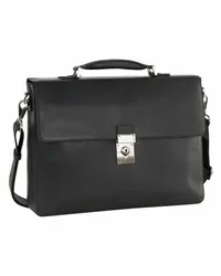 Leonhard Heyden Ottawa Messenger RFID Leder 38 cm Laptopfach Schwarz