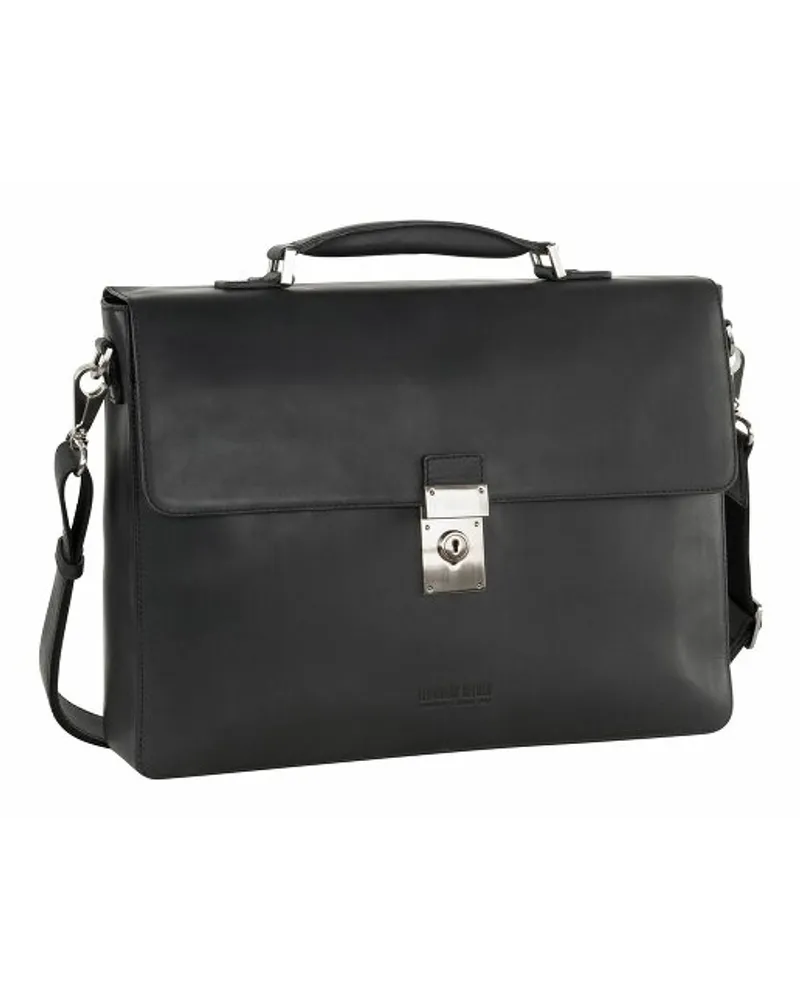 Leonhard Heyden Ottawa Messenger RFID Leder 38 cm Laptopfach Schwarz