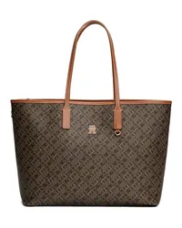 Tommy Hilfiger TH Monoplay Shopper Tasche Laptopfach black - tan mix Braun