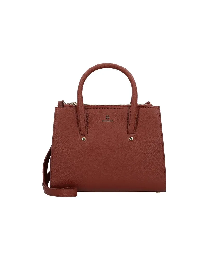 Aigner Ivy Handtasche Leder 28 cm dark cognac Braun