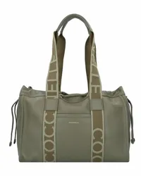 Coccinelle 2day Schultertasche Leder 35 cm laurel green Gruen