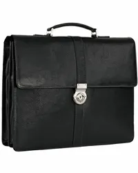 Leonhard Heyden Bergamo Aktentasche Leder 40 cm Laptopfach Schwarz