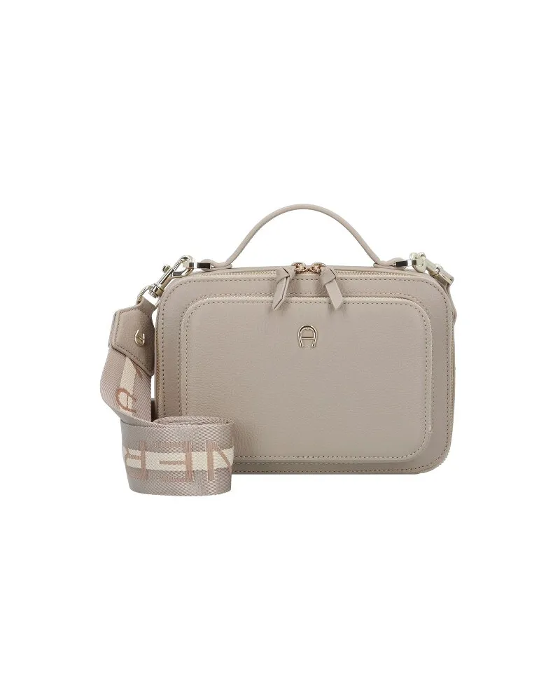 Aigner Zita Handtasche Leder 22 cm alpaca beige Gelb