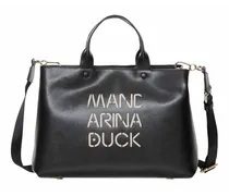Lady Duck Handtasche Leder 35 cm black