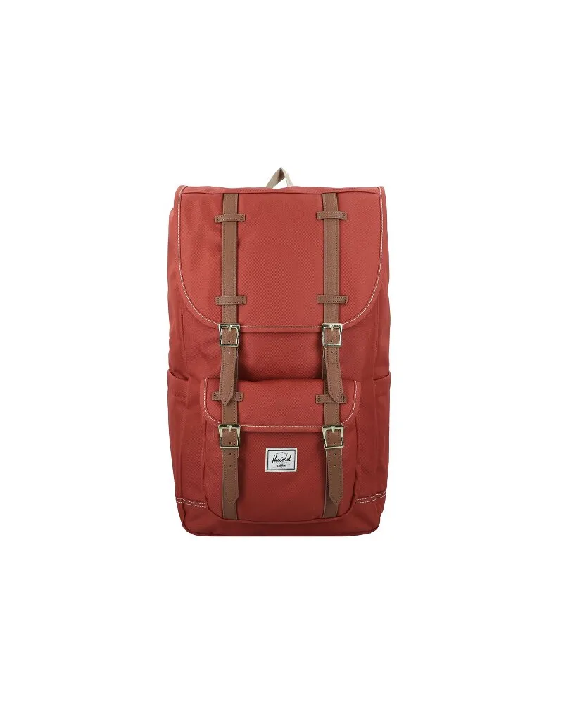 Herschel Supply Co. Little America Rucksack 49 cm Laptopfach red ochre-white stitch Rot