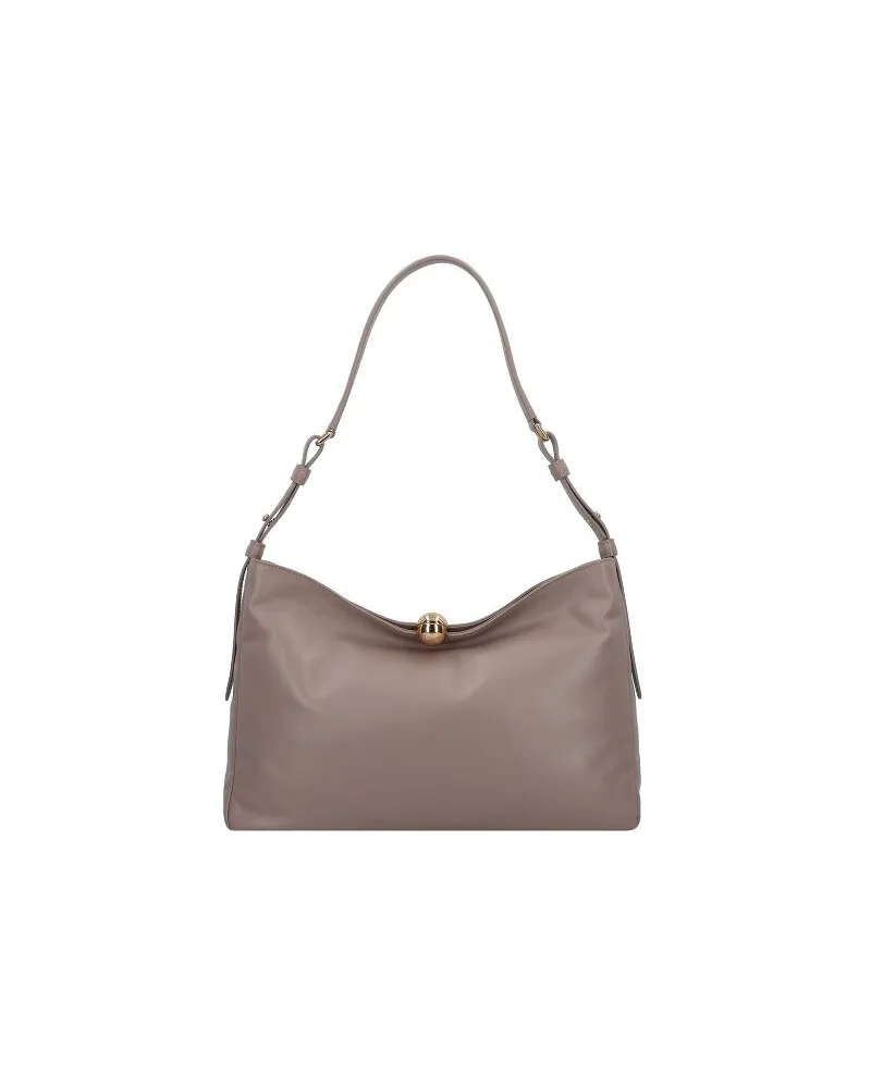 Furla Sfera Soft Schultertasche L Leder 37 cm mauve Grau