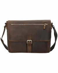 Leonhard Heyden Salisbury Umhängetasche Leder 34 cm Laptopfach Braun