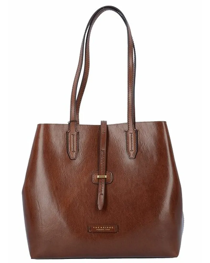 The Bridge Dalston Schultertasche Leder 32 cm marrone Braun