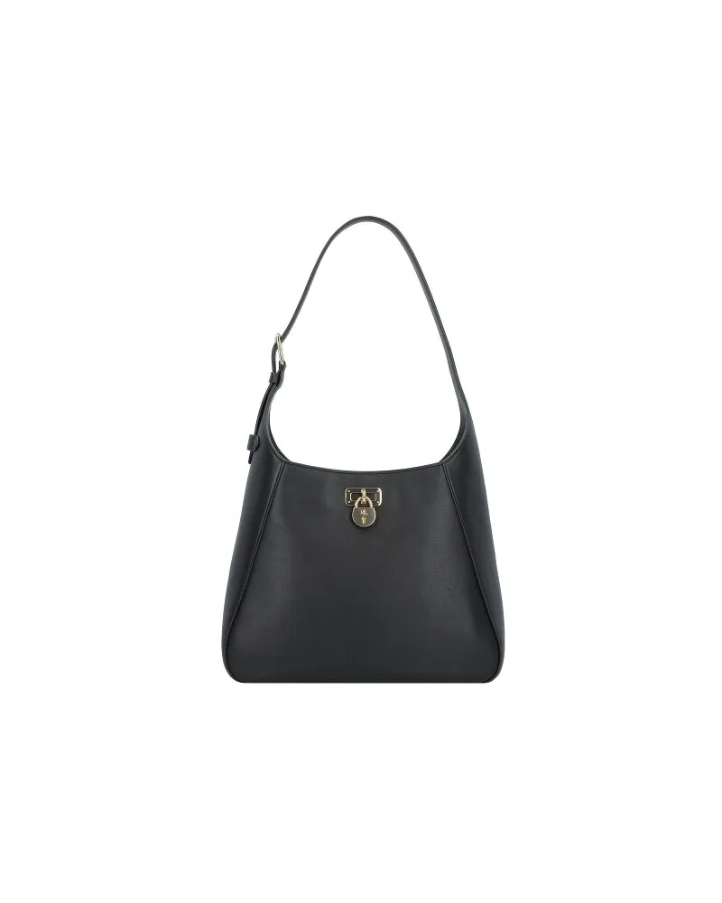 Ralph Lauren Tanner Schultertasche Leder 30.5 cm black Schwarz
